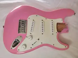 FENDER SQUIER 2012 MINI STRATOCASTER GUITAR BODY STRAT PINK LOADED BEAUTIFUL!