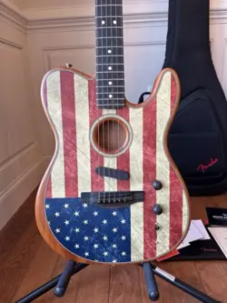 2020 FENDER AMERICAN ACOUSTASONIC TELECASTER - AMERICAN FLAG