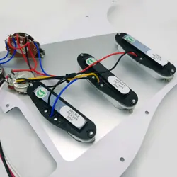 PREWIRED LOADED STRAT PICKGUARD WITH SINGLE COIL PICKUP SET FOR USA FENDER ST