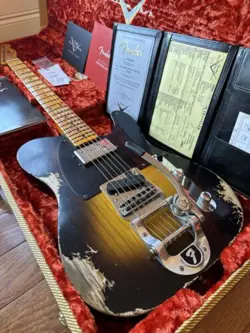 2022 FENDER CUSTOM SHOP CUNIFE TELECASTER HEAVY AGED RELIC BIGSBY - BURST