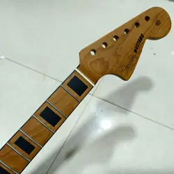 24 INCH 22 FRET MUSTANG ELECTRIC GUITAR NECK MAPLE INLAY FOR DIY FENDER PARTS