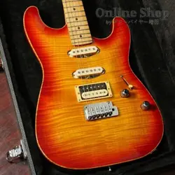 FENDER CUSTOM SHOP 1996 CARVED TOP STRAT AGED CHERRY SUNBURST