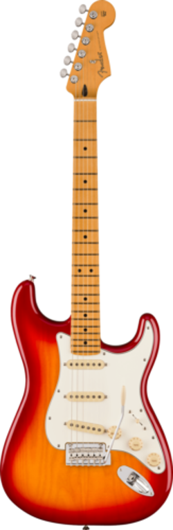 FENDER PLAYER II STRATOCASTER, MAPLE FB, CHAMBERED ASH, AGED CHERRY BURST