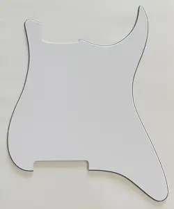 GUITAR PICKGUARD FOR FENDER STRATOCASTER STRAT BLANK STYLE 3-PLY WHITE