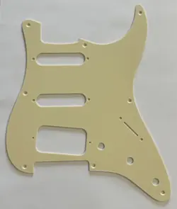 GUITAR PICKGUARD FOR FENDER 8 SCREW STRATOCASTER START HSS STYLE VINTAGE YELLOW