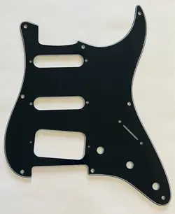 GUITAR PICKGUARD FOR FENDER 8 SCREW STRATOCASTER START HSS STYLE 3 PLY BLACK