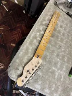 2016 FENDER IMPORT MAPLE VINTAGE VIBE TELECASTER NECK W/ TUNERS LUTHIER RELIC