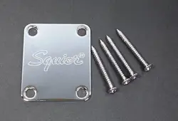 FENDER SQUIER STRAT ENGRAVED NECK PLATE W/MOUNTING SCREWS TELE STRATOCASTER NEW