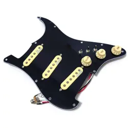 FOR FENDER STRAT PREWIRED LOADED STRAT PICKGUARD ALNICO 5 SINGLE COIL PICKUP SET