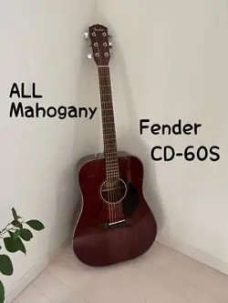 FENDER CD-60S ALL MAHOGANY ACOUSTIC GUITAR WITH BONUS