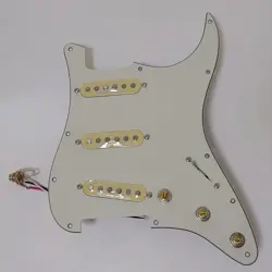 PREWIRED LOADED PICKGUARD WITH SSS ALNICO 5 PICKUPS FOR FENDER STRAT GUITAR