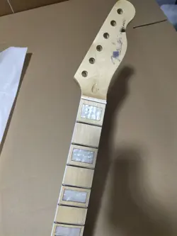 22 FRET TELE ELECTRIC GUITAR NECK MAPLE FOR DIY FENDER REPLACE GLOSS BLOCK INLAY