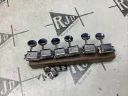 VINTAGE STYLE DELUXE TUNERS TUNING KEYS PEGS HEADS IN LINE CHROME