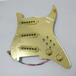 PREWIRED  LOADED PICKGUARD,GOLD MIRROR 3 MINI TOGGLE 3 PHASE SWITCH FOR FENDER