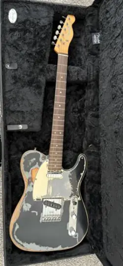 FENDER JOE STRUMMER TELECASTER IN BLACK OVER 3-TONE SUNBURST