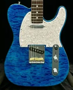 FENDER ELECTRIC GUITAR FSR HYBRID II TELECASTER CARRIBIAN BLUE W/GIG BAG