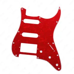 11-HOLES GUITAR PICKGUARD HSS 3 PLY SINGLE HUMBUCKER FOR FENDER SQ STRAT R PEARL