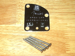 FENDER 2022 USA CHROME LOGO ROUNDED AMERICAN PROFESSIONAL II NECK PLATE