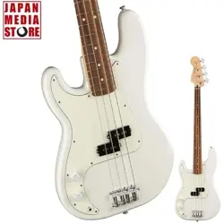 FENDER PLAYER PRECISION BASS LEFT-HANDED PAU FERRO POLAR WHITE ELECTRIC BASS NEW