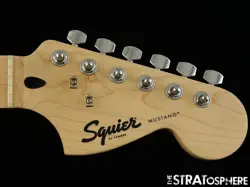 FENDER SQUIER SONIC MUSTANG SERIES GUITAR NECK   TUNERS, GUITAR MN MAPLE
