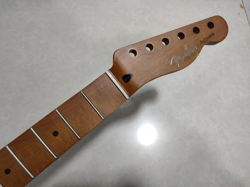 22 FRET ROASTED FLAME MAPLE ELECTRIC GUITAR NECK PARTS FOR TELE NECK REPLACEMENT