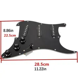 ELECTRIC GUITAR LOADED PICKGUARD PICKUPS REPLACEMENT FOR FENDER STRAT BLACK