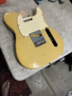 2010 FENDER SQUIER STANDARD TELECASTER BODY W/BRIDGE LUTHIER RELIC VINTAGE BUILD