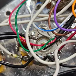 FENDER AMERICAN SELECT HSS BLACK LOADED PICKGUARD FOR USA HUMBUCKER STRAT GUITAR