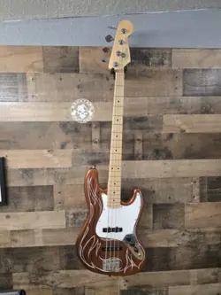 2013 FENDER AMERICAN STANDARD JAZZ BASS CUSTOMIZED HOT ROD PINSTRIPED.