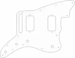 WD CUSTOM PICKGUARD FOR FENDER JAZZMASTER HH #02 WHITE