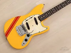 1966 FENDER MUSTANG VINTAGE OFFSET GUITAR COMPETITION ORANGE W/ CASE