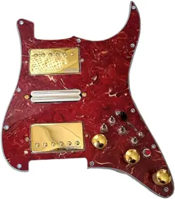 HSH PREWIRED LOADED GUITAR PICKGUARD WITH GOLD ALNICO 5 PICKUP FOR FENDER GUITAR