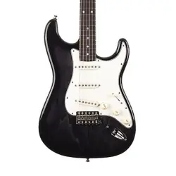 USED FENDER CUSTOM SHOP AMERICAN CUSTOM STRATOCASTER - EBONY TRANSPARENT