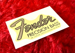 MID 60'S FENDER PRECISION BASS WATERSLIDE DECAL EPHEMERA P-BASS
