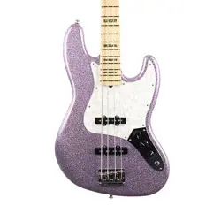 USED FENDER LIMITED EDITION ADAM CLAYTON JAZZ BASS PURPLE SPARKLE 2017