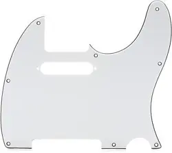 FENDER 8-HOLE MODERN TELECASTER PICKGUARD - 3-PLY WHITE