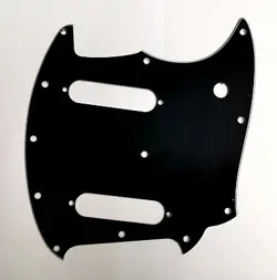 GUITAR PARTS FOR FENDER AMERICAN PERFORMER MUSTANG GUITAR PICKGUARD, 3PLY BLACK