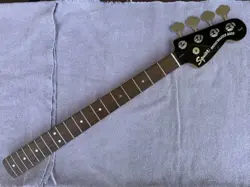 SQUIER BY FENDER VISTA SERIES MUSICMASTER BASS GUITAR NECK/TUNERS PROJECT PARTS