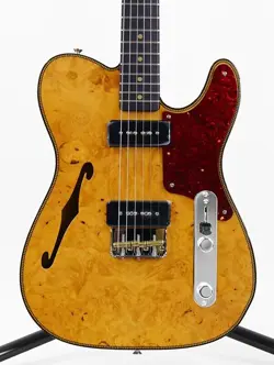 *NEW* FENDER CUSTOM SHOP ARTISAN MAPLE BURL DUAL P90 TELECASTER NATURAL W/HSC