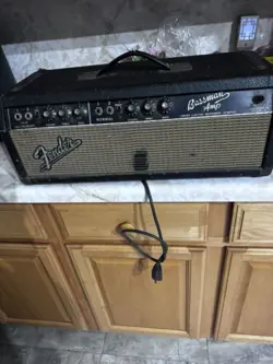1965 FENDER BLACK PANEL BASSMAN 2-CHANNEL 50 WATT 2X12