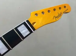 YELLOW GLOSS 22 FRET TELE MAPLE ROSEWOOD GUITAR NECK PARTS FOR DIY FENDER NECK