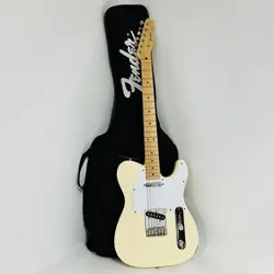 FENDER JAPAN ELECTRIC GUITAR TELECASTER WHITE W/GIG BAG USED SHIPPING FROM JAPAN