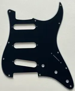 3 PLY BLACK PICKGUARD FIT FENDER 11 HOLE MODERN-STYLE STRAT SSS GUITAR PARTS