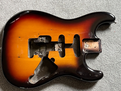 1983 FENDER STRATOCASTER GUITAR BODY AMERICAN SUNBURST