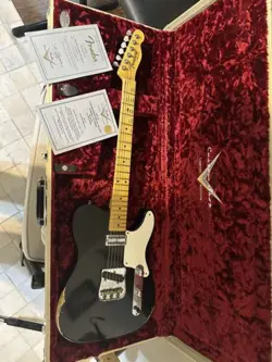 2015 FENDER TELECASTER CUSTOM SHOP CAVALIER TONO BLACK HEAVY RELIC