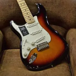 FENDER PLAYER STRATOCASTER LEFT HANDED SUNBURST ELECTRIC GUITAR USED FROM JAPAN