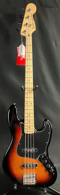 FENDER DELUXE ACTIVE JAZZ BASS 4-STRING BASS GUITAR 3-TONE SUNBURST W/ GIG BAG