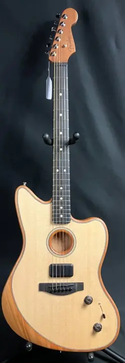 FENDER AMERICAN ACOUSTASONIC JAZZMASTER ACOUSTIC-ELECTRIC GUITAR NATURAL FINISH