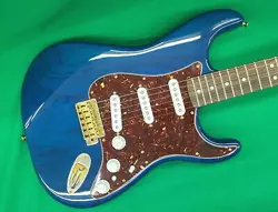 FENDER MEXICO DELUXE PLAYER STRATOCASTER USED 2014 ASHBODY MAPLENECK W/SOFT CASE