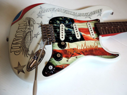 FENDER STRATOCASTER TRUMP MAKE AMERICA ROCK AGAIN TRIBUTE ONE OF A KIND GUITAR